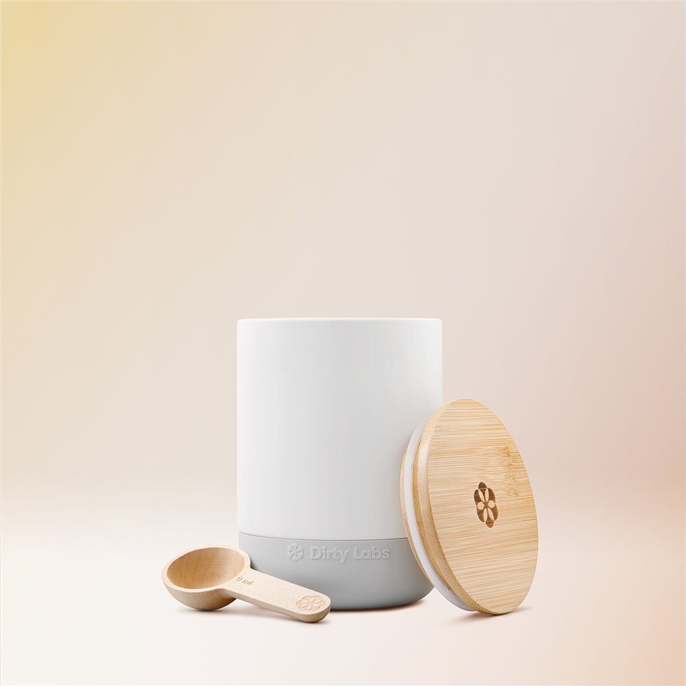Refillable Ceramic Canister with Bamboo Lid